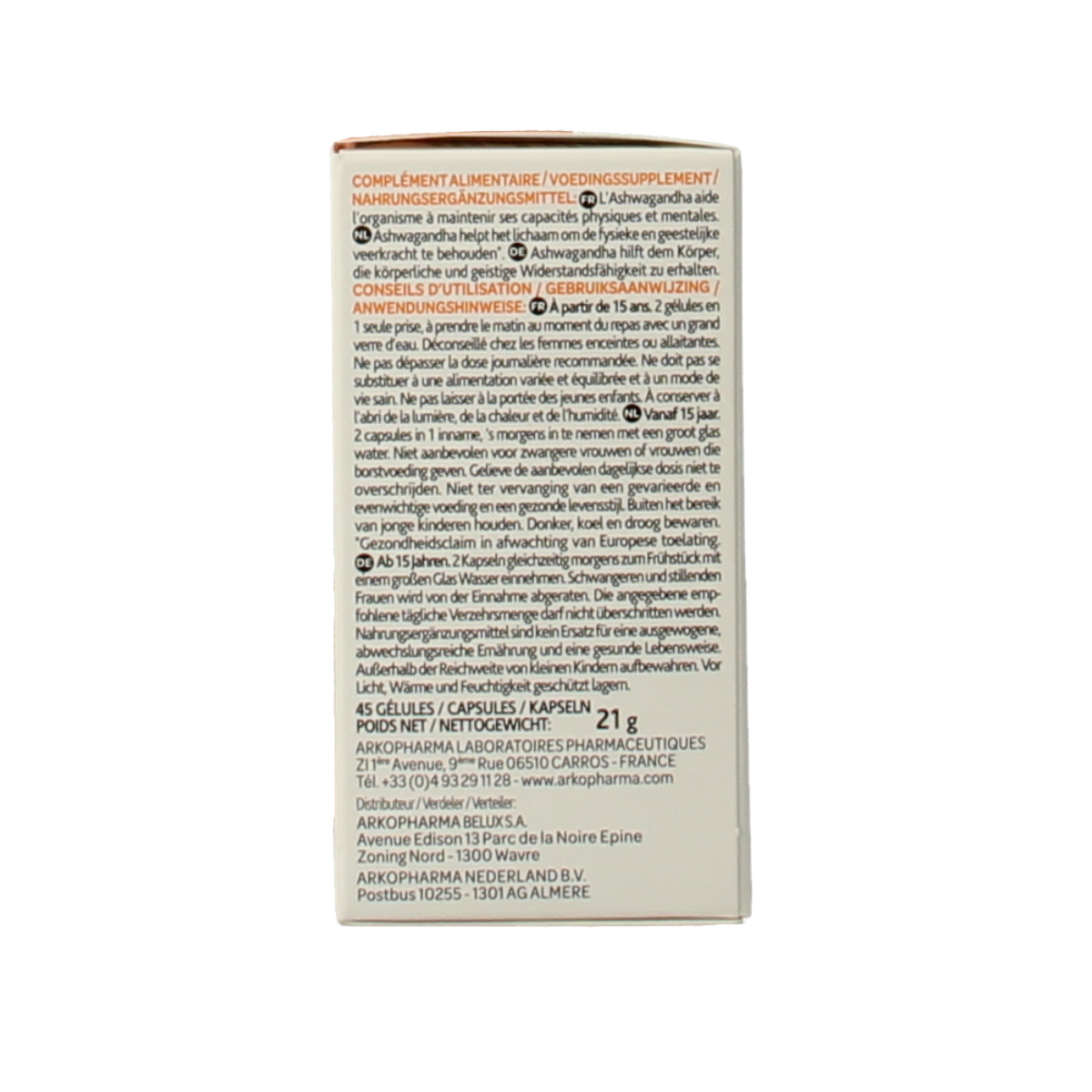 Arkocaps Ashwagandha bio 45.00 Capsules