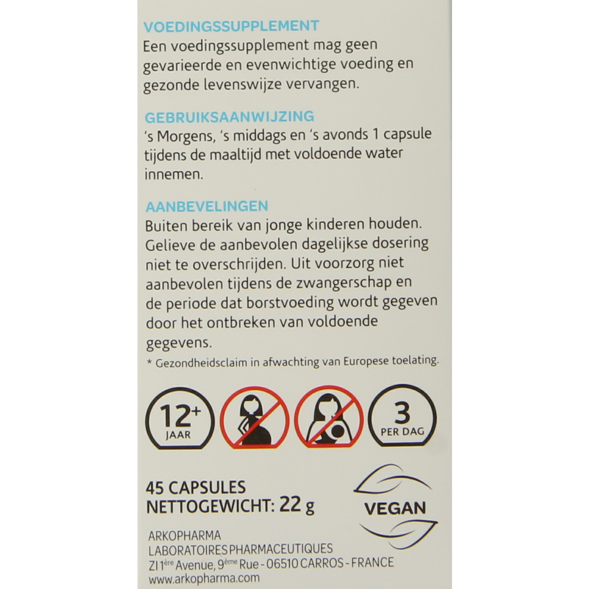 Arkocaps Boswellia 45.00 Capsules