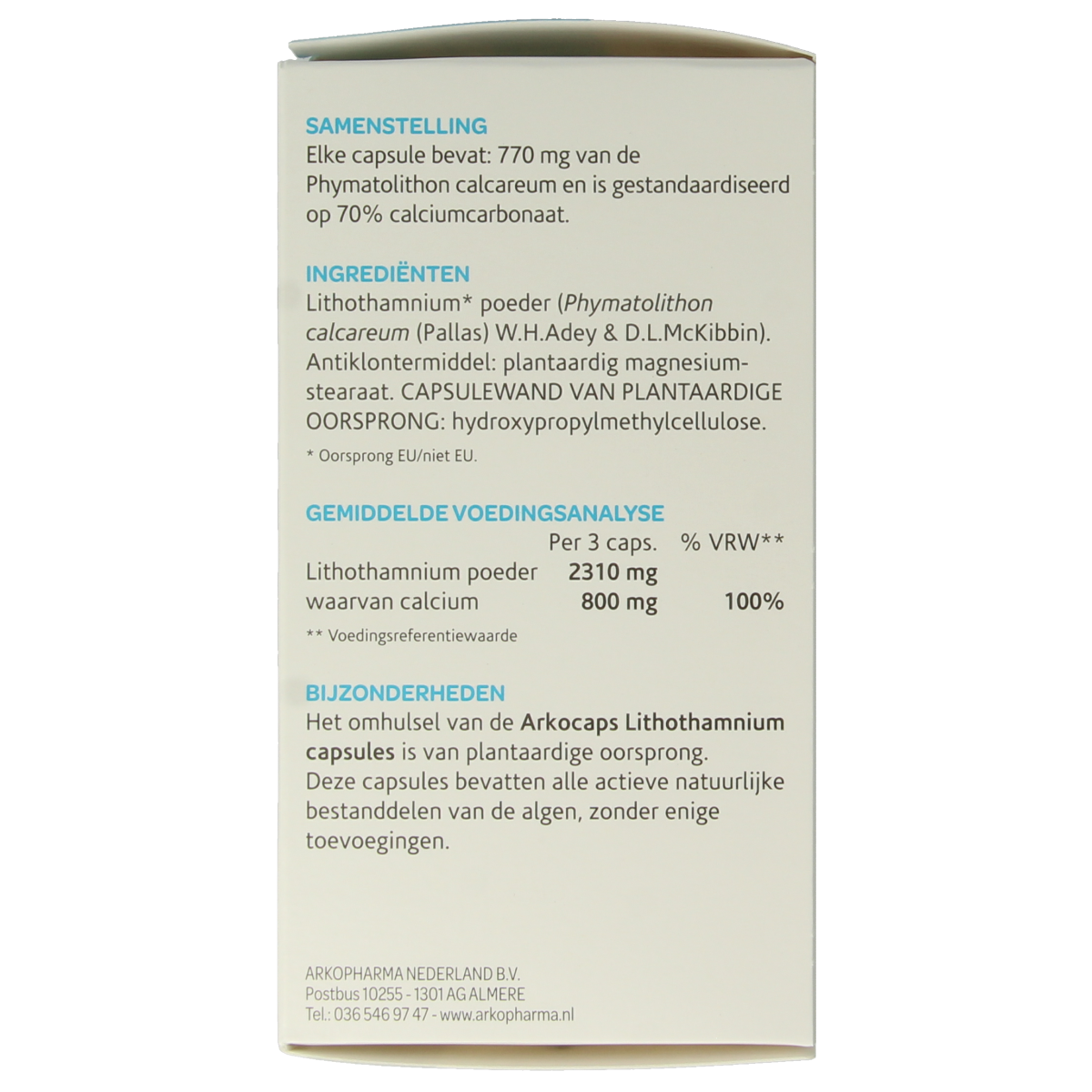 Arkocaps Lithothamnium 150.00 Vegetarische capsules