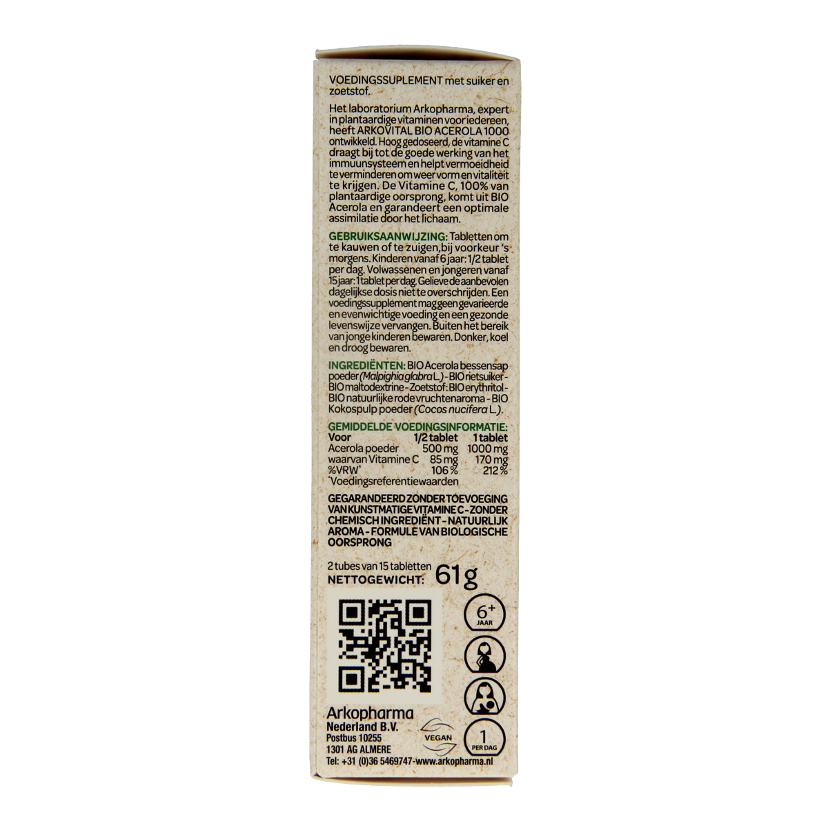 Arkovital Acerola 1000 bio 30.00 Kauwtabletten