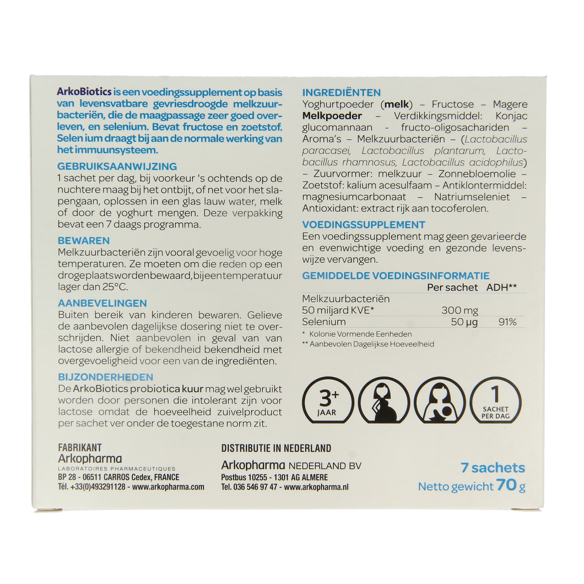 Arkopharma Arkobiotics probiotica kuur 7.00 Sachets