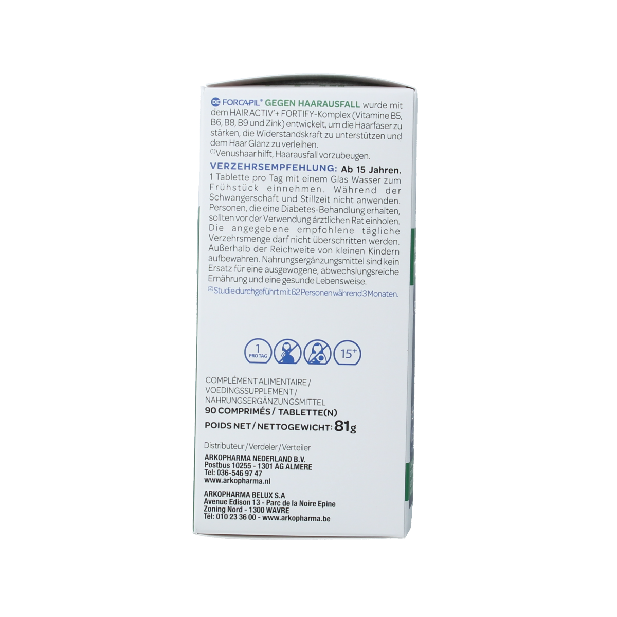 Forcapil Tegen haaruitval prom 90.00 Tabletten