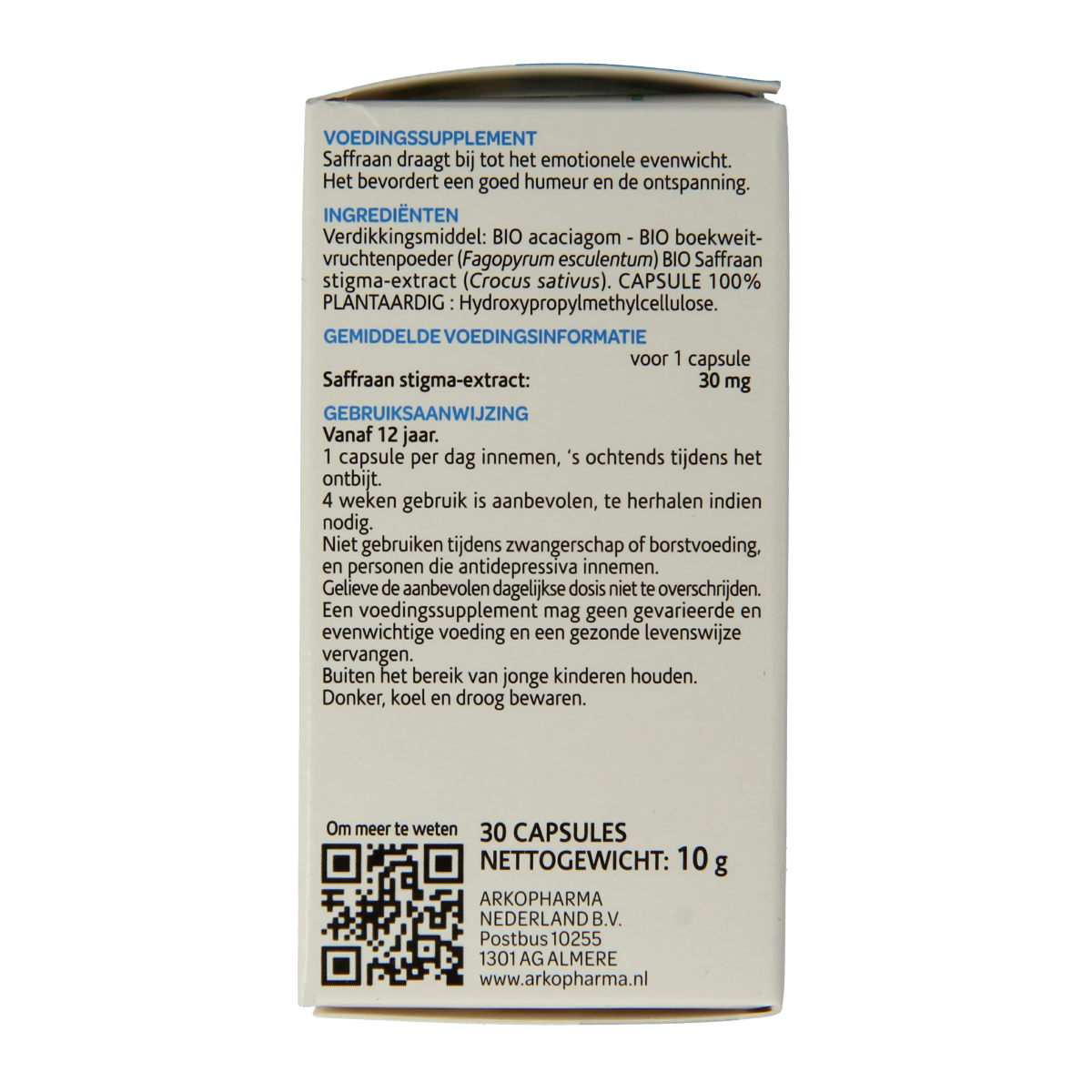 Arkocaps Saffraan bio 30.00 Capsules