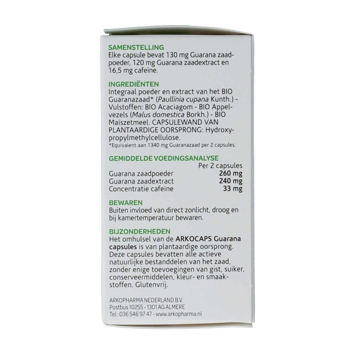 Arkocaps Guarana bio 40.00 Capsules