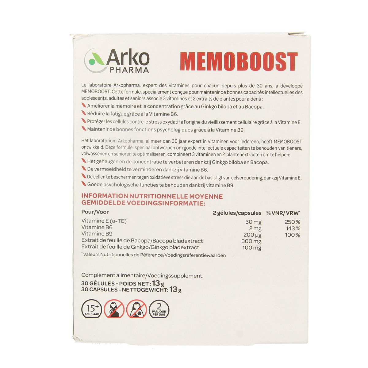 Arkopharma Memoboost 30.00 Capsules