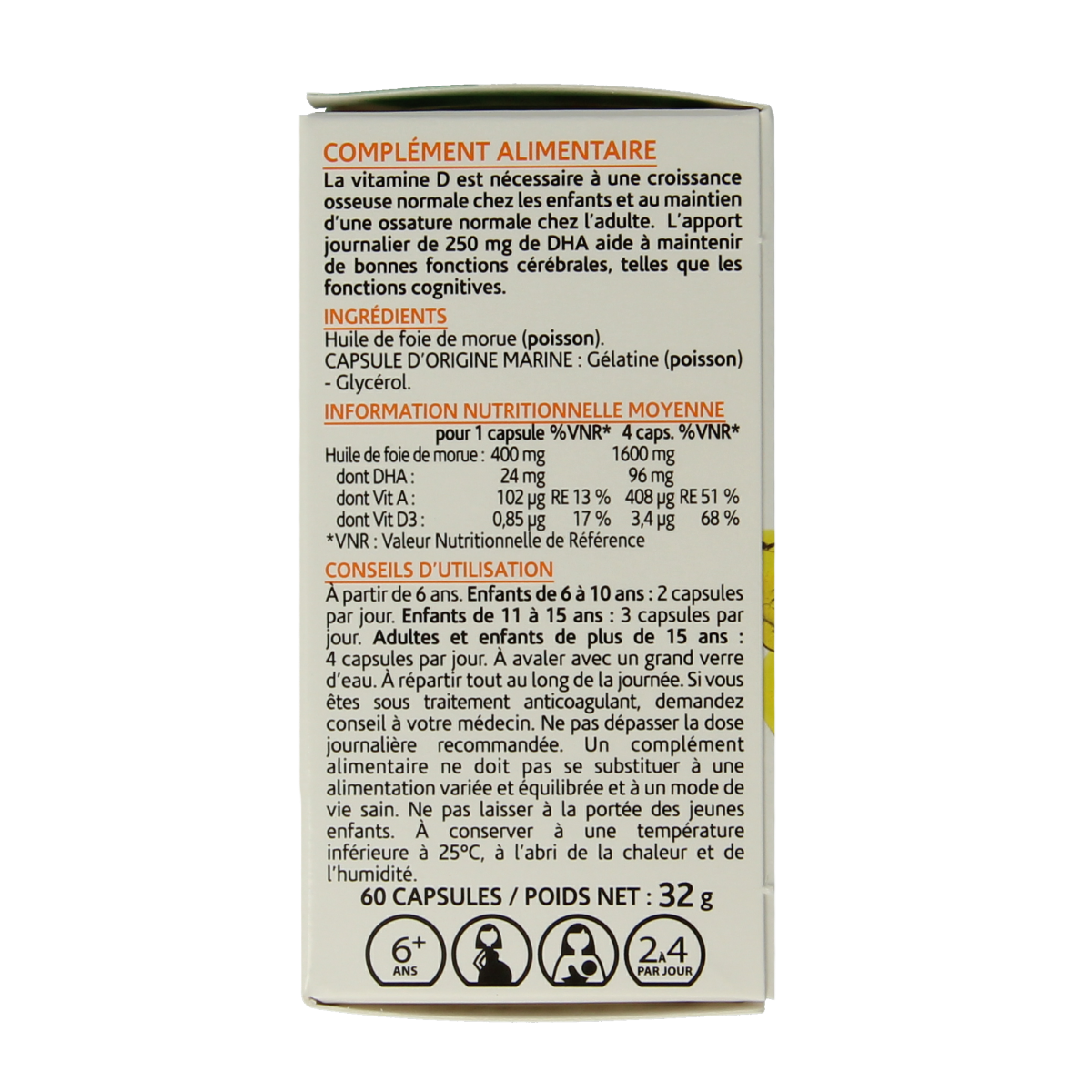 Arkocaps Levertraanolie 60.00 Capsules