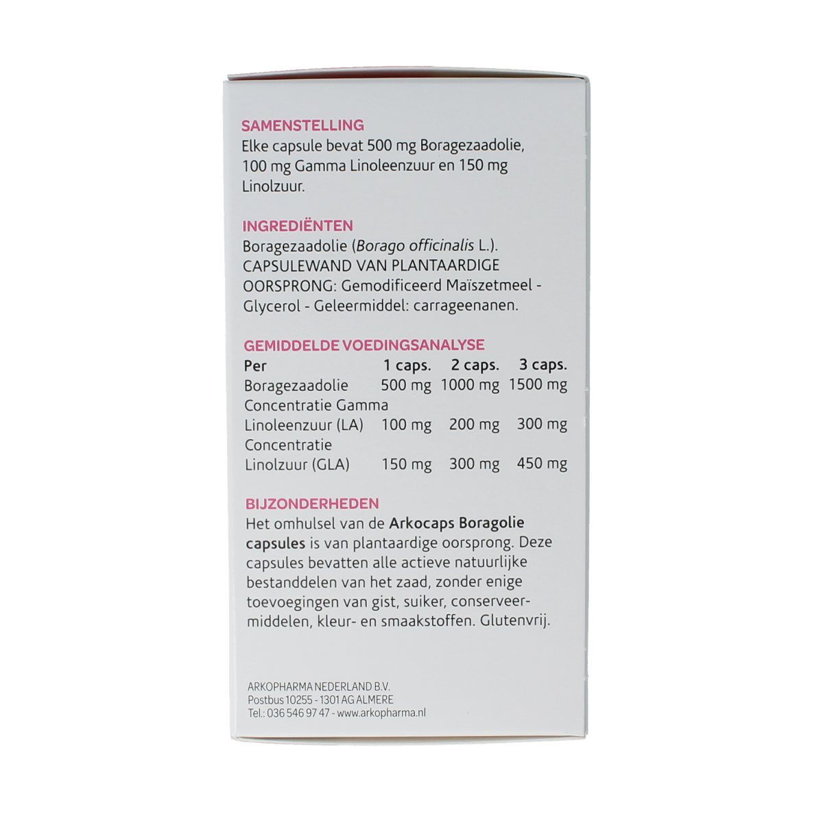 Arkocaps Borage olie  180.00 Capsules