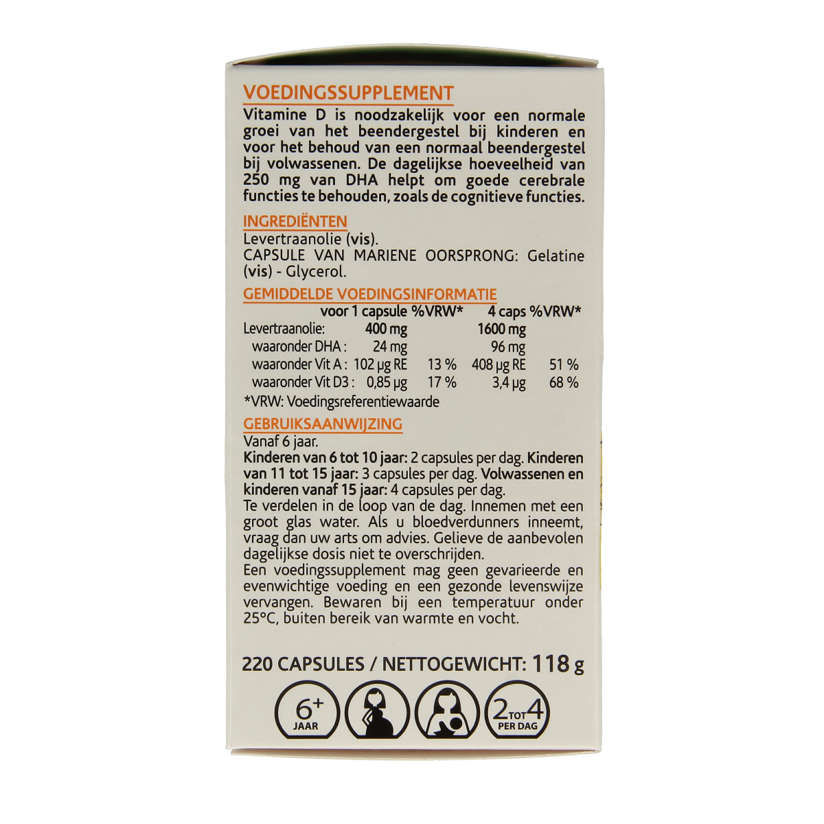 Arkocaps Levertraanolie 220.00 Capsules