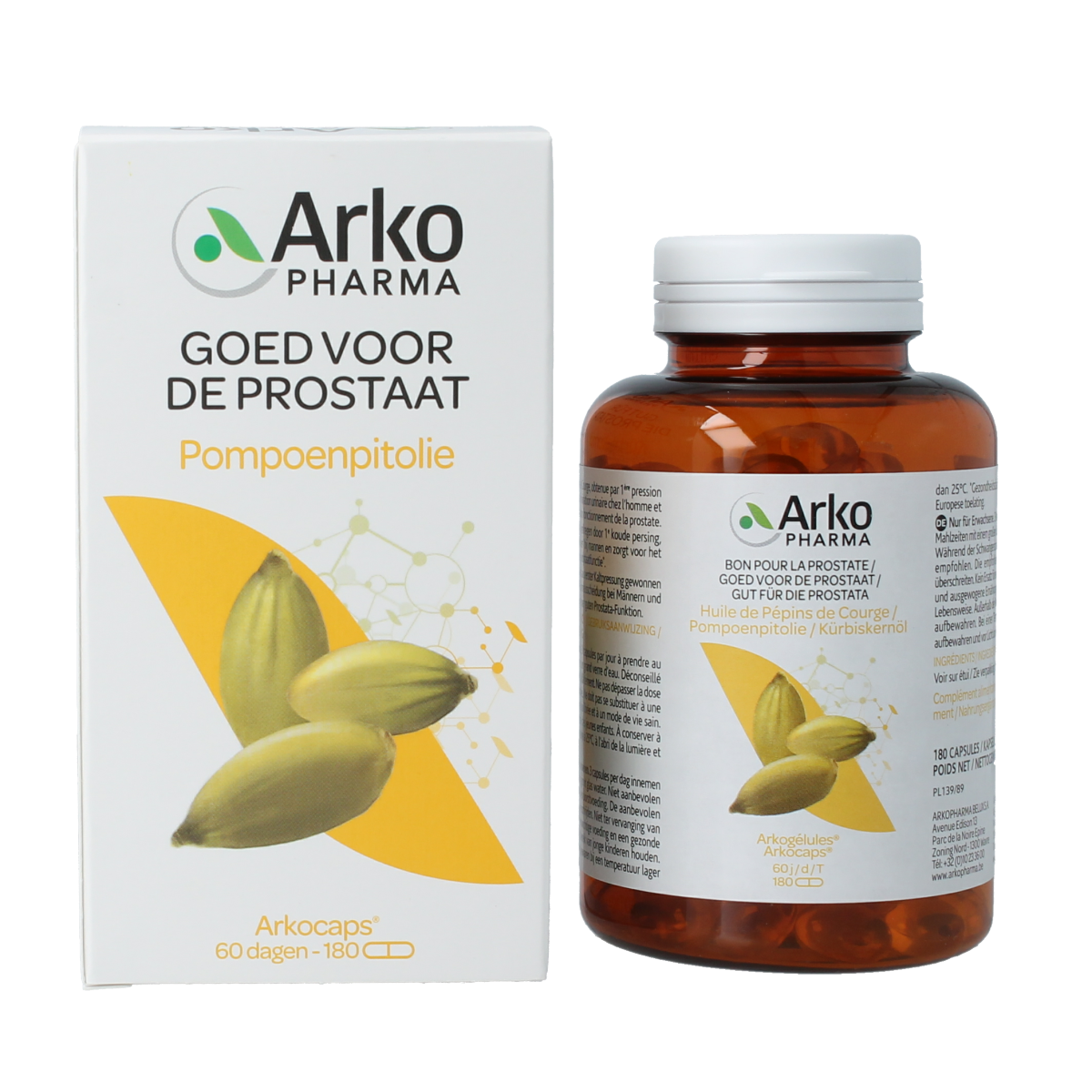 Arkocaps Pompoenpitolie 180.00 Capsules