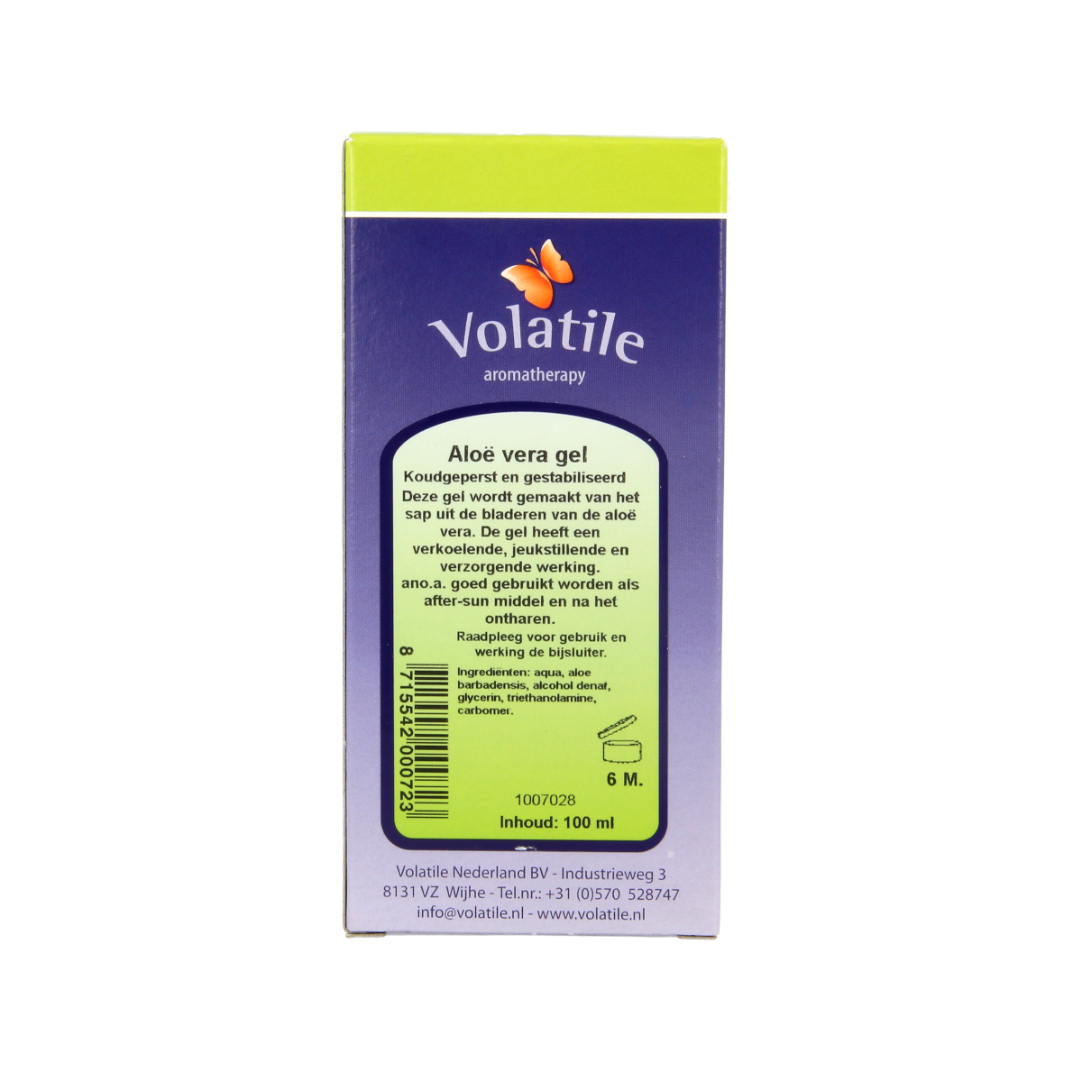 Volatile Aloe vera gel 100.00 Milliliter