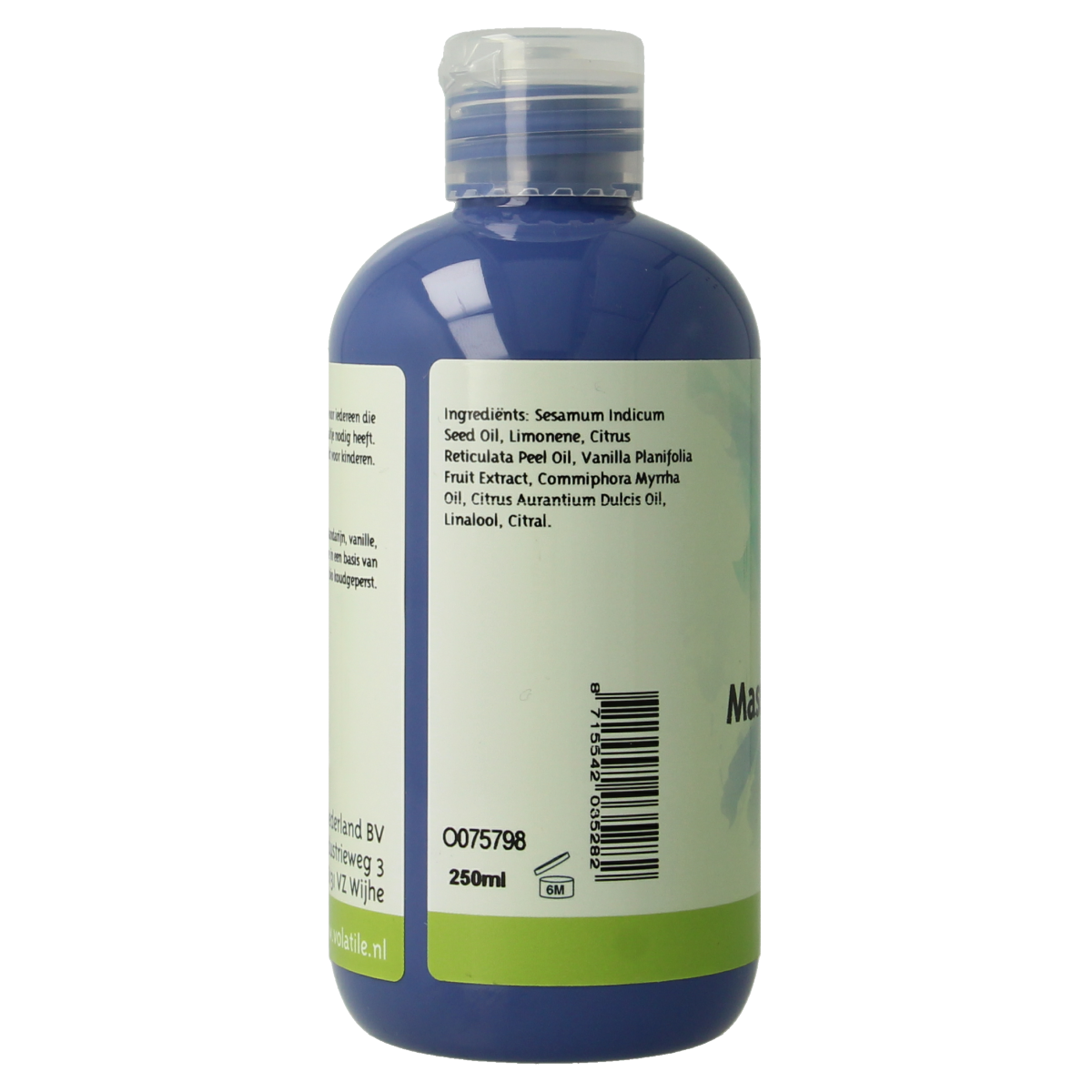 Volatile Massageolie sesam zonnewarmte 250.00 Milliliter