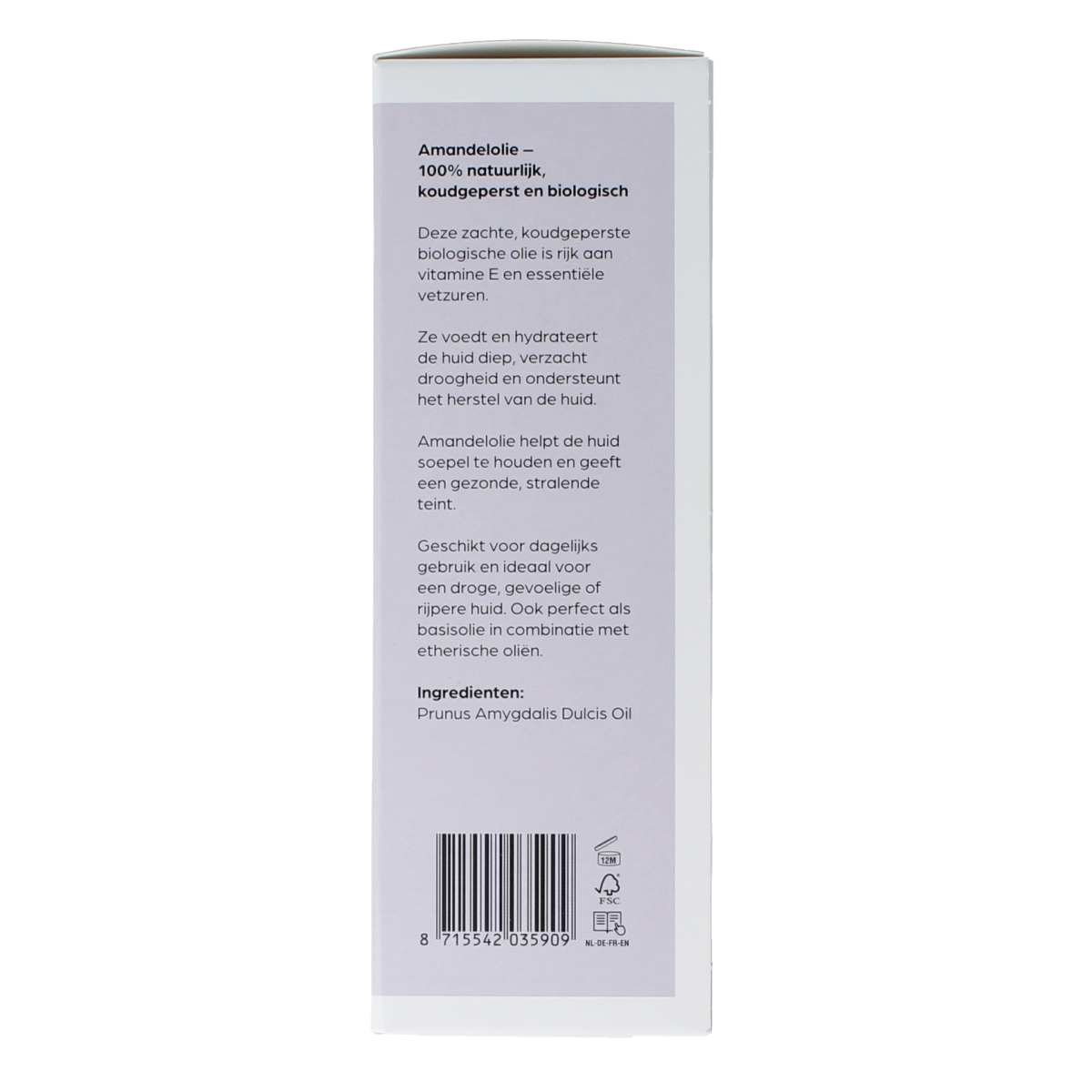 Volatile Amandel koudgeperst basisolie bio glazen fles 100.00 Milliliter