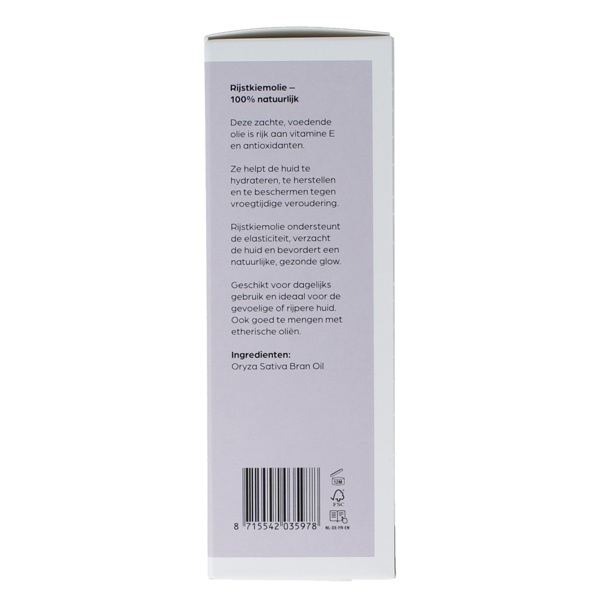 Volatile Rijstkiem basisolie glazen fles 100.00 Milliliter