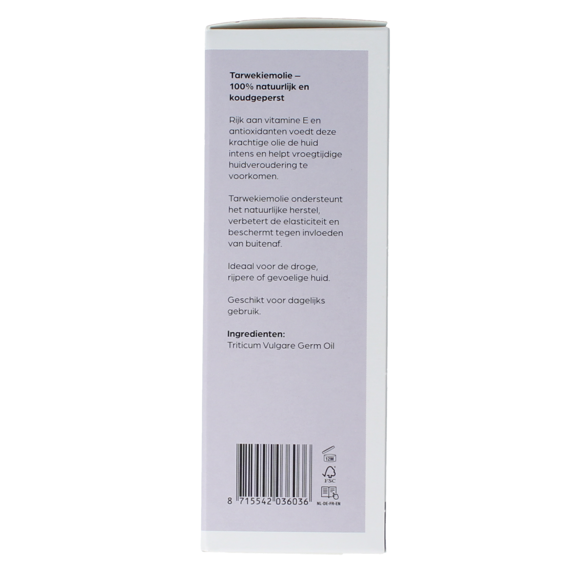 Volatile Tarwekiem koudgeperst basisolie glazen fles 100.00 Milliliter