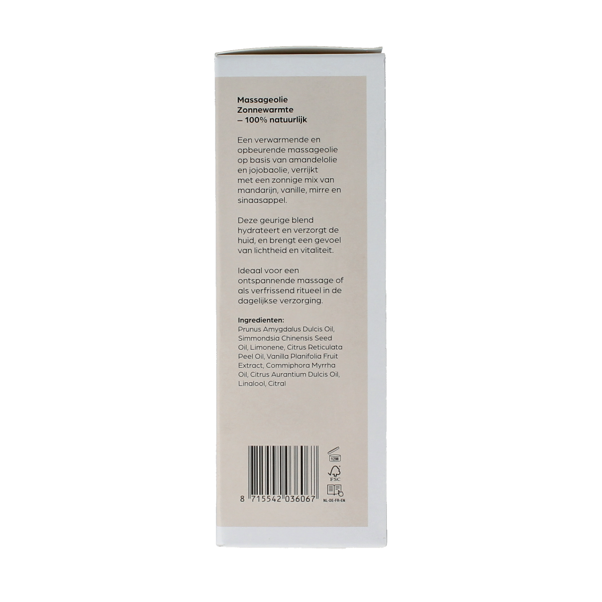 Volatile Massageolie zonnewarmte glas met pomp 100.00 Milliliter