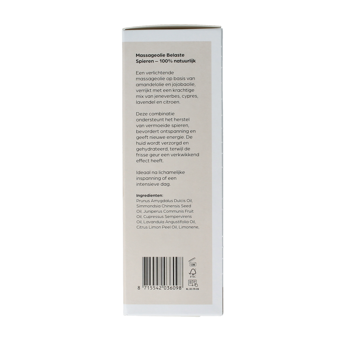 Volatile Massageolie belaste spieren glas met pomp 100.00 Milliliter