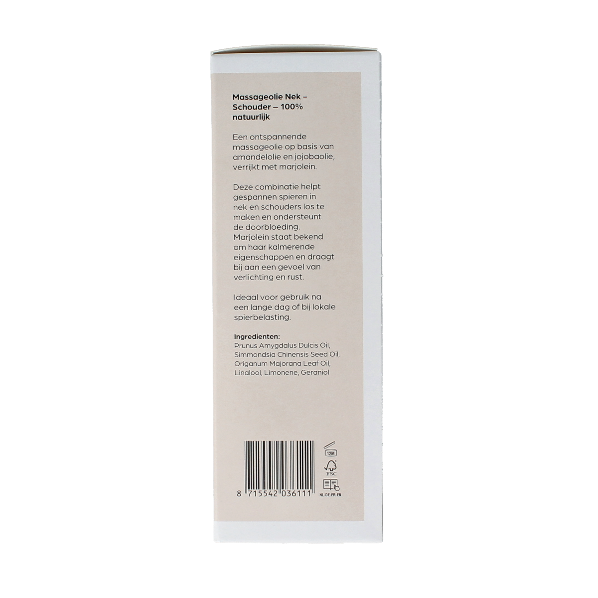 Volatile Massageolie nek/schouder glas met pomp 100.00 Milliliter