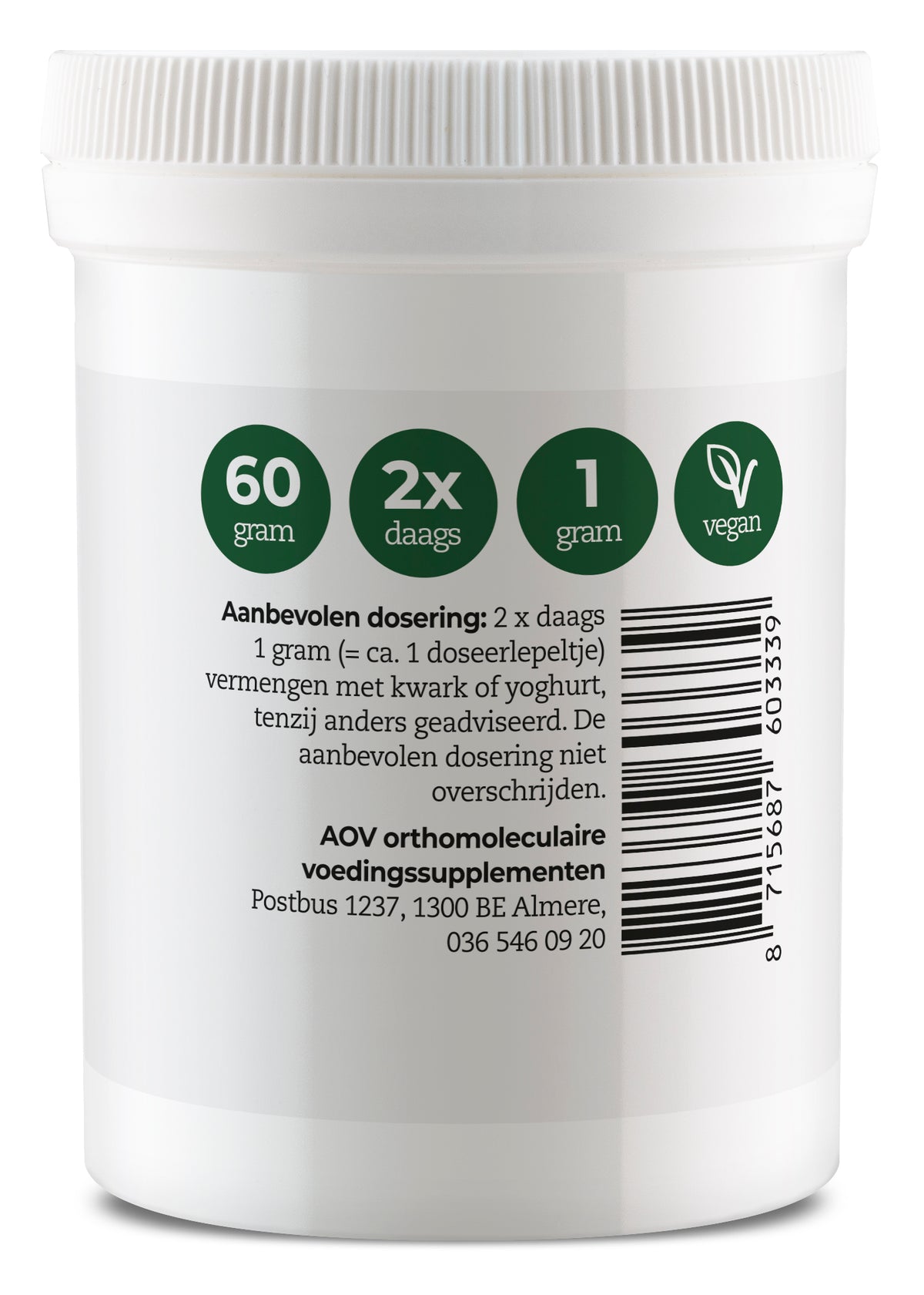 AOV 333 Vitamine C ascorbyl palmitaat 60.00 Gram