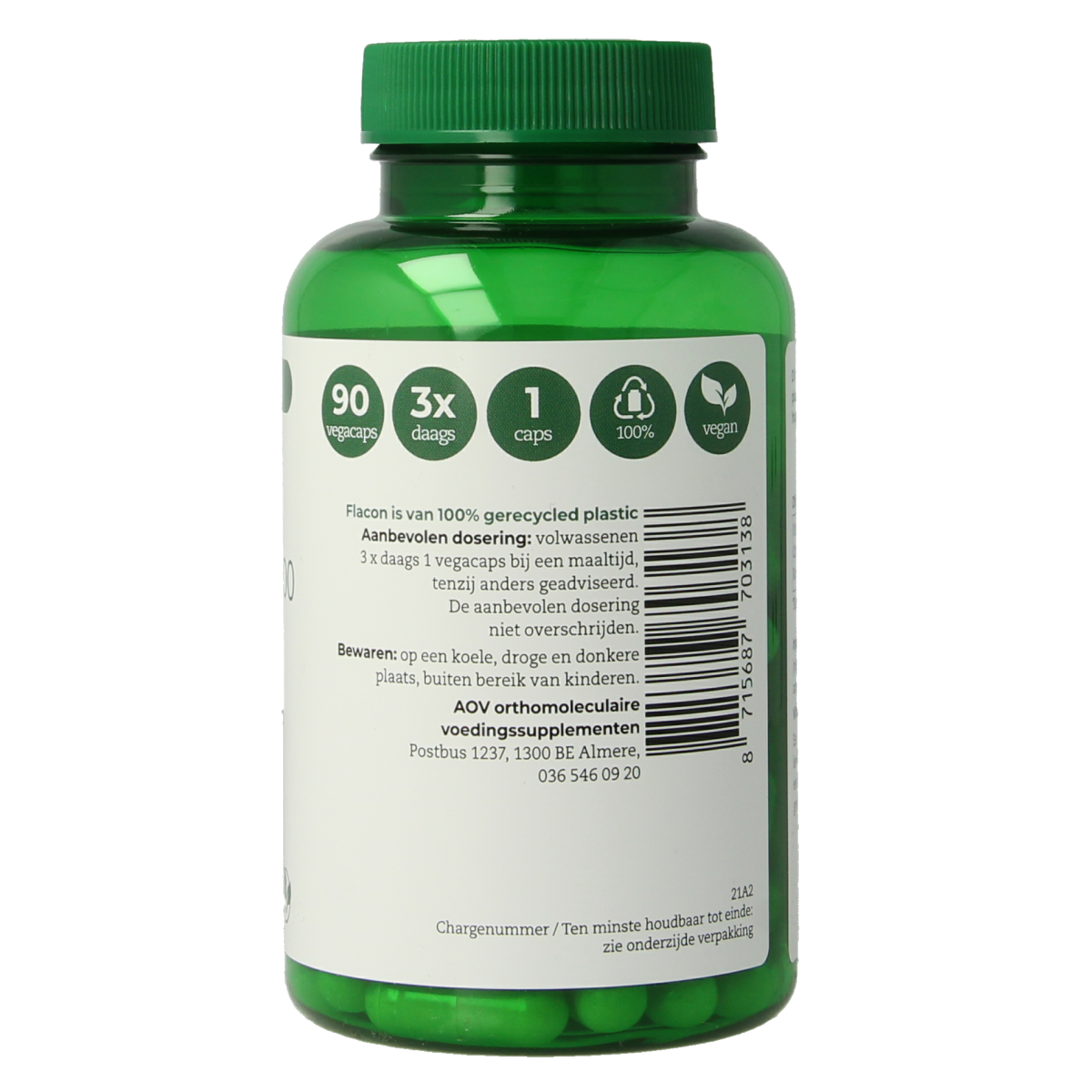 AOV 313 Vitamine C 500 90.00 Vegetarische capsules