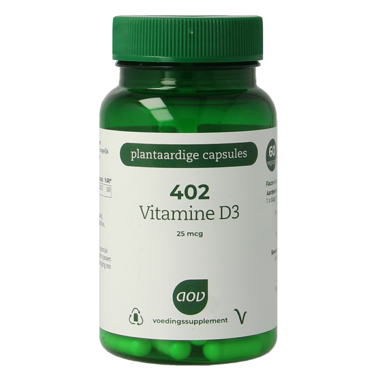 AOV 402 Vitamine D3 25mcg 60.00 Vegetarische capsules