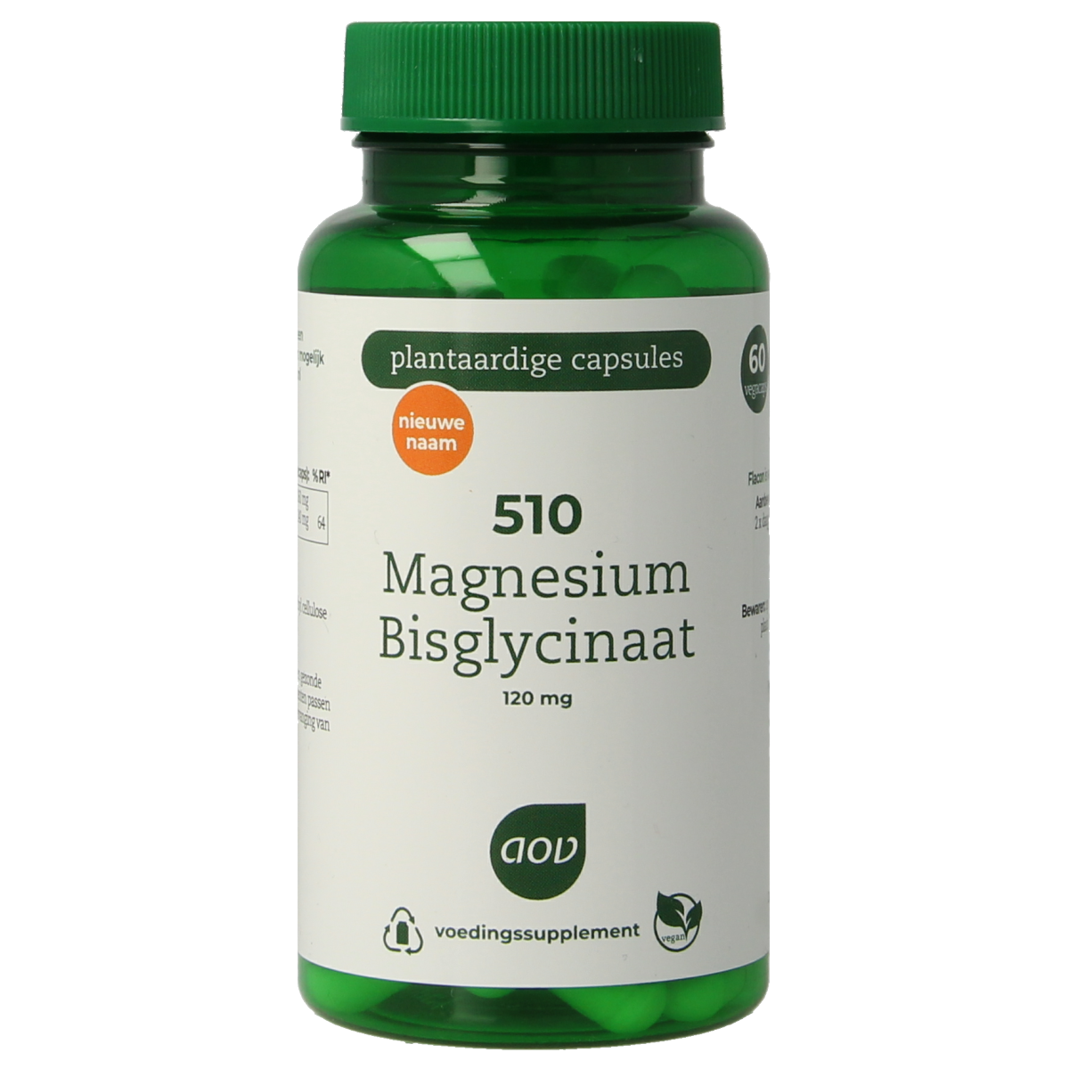 AOV 510 Magnesium bisglycinaat 60.00 Vegetarische capsules