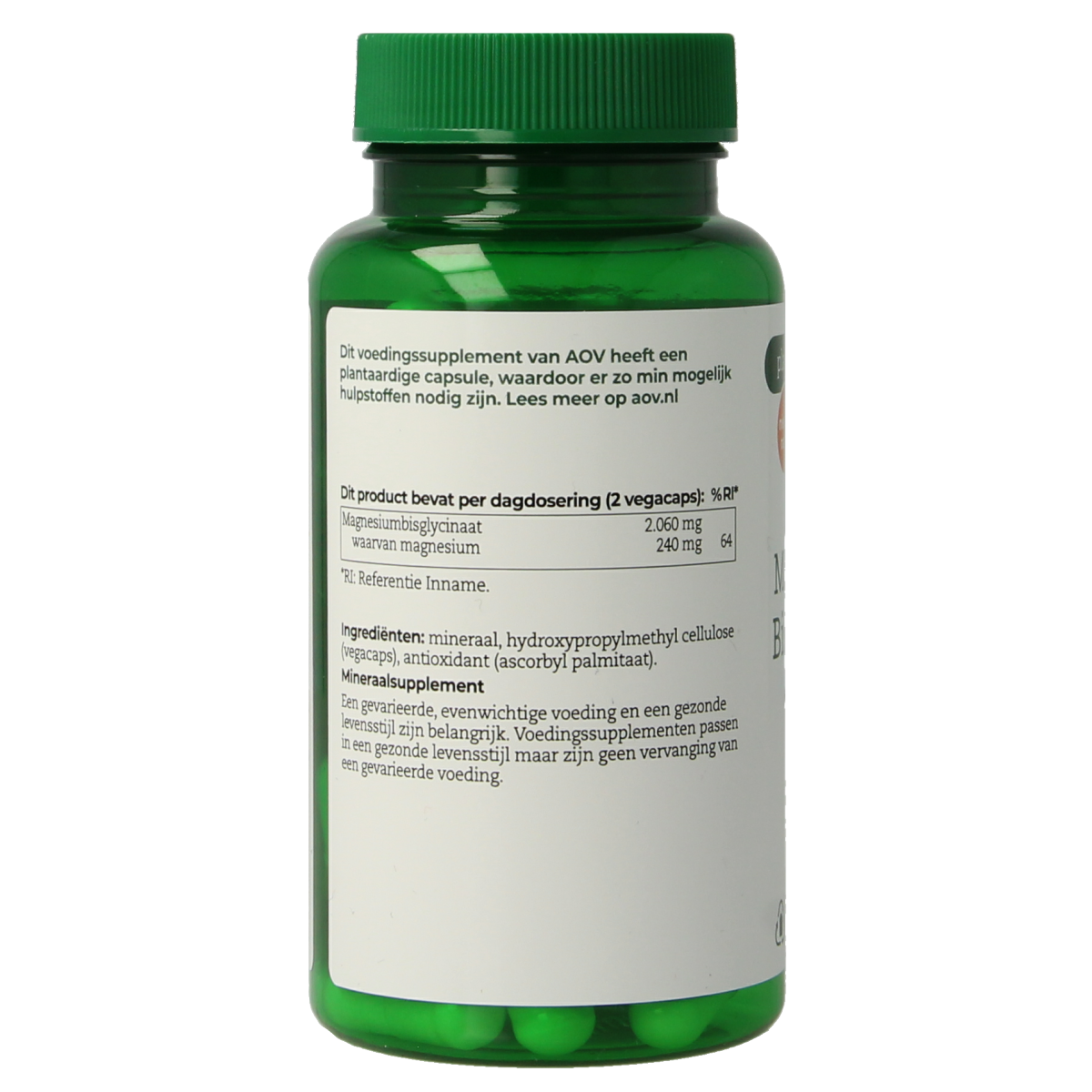 AOV 510 Magnesium bisglycinaat 60.00 Vegetarische capsules