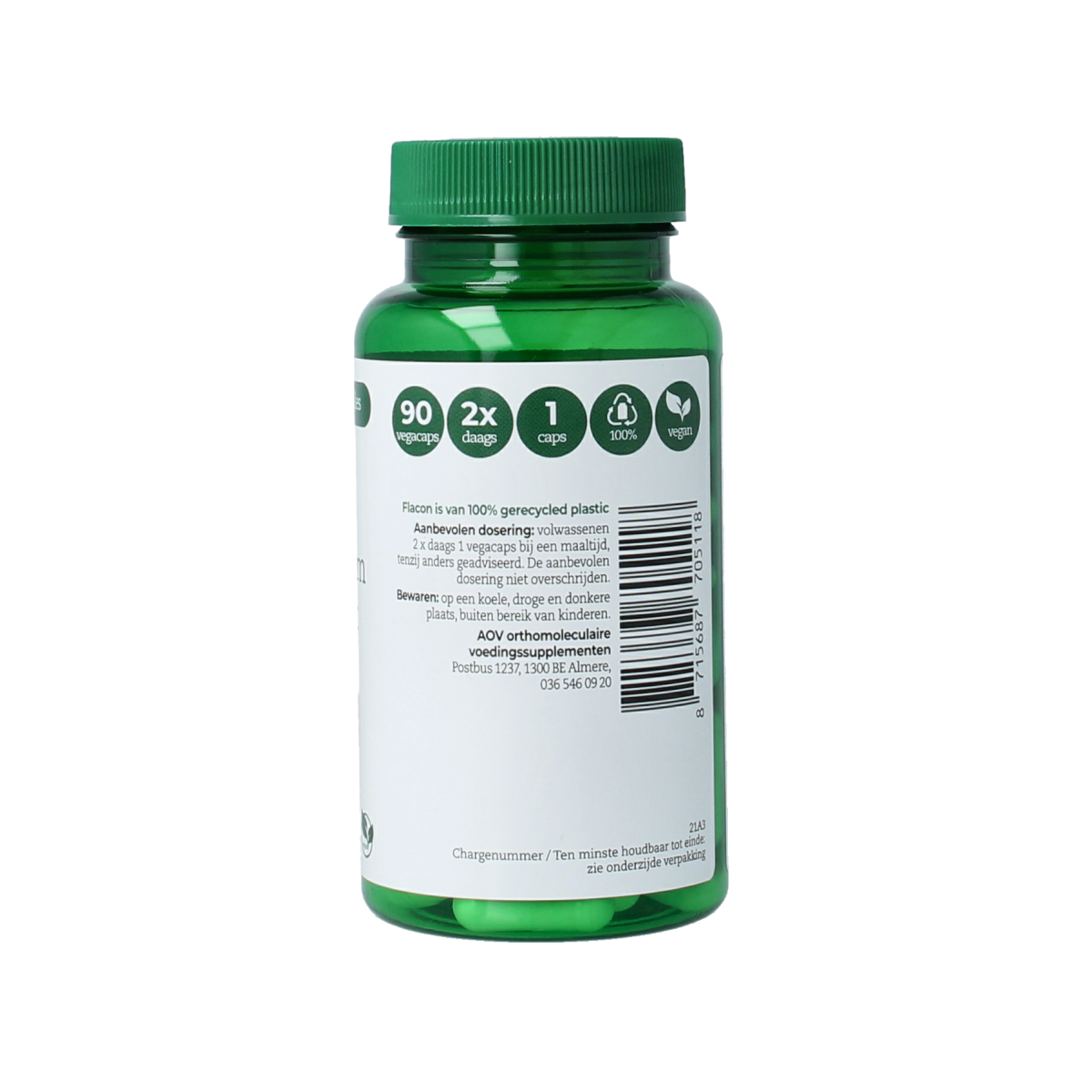 AOV 511 Magnesium pidolaat 90.00 Vegetarische capsules