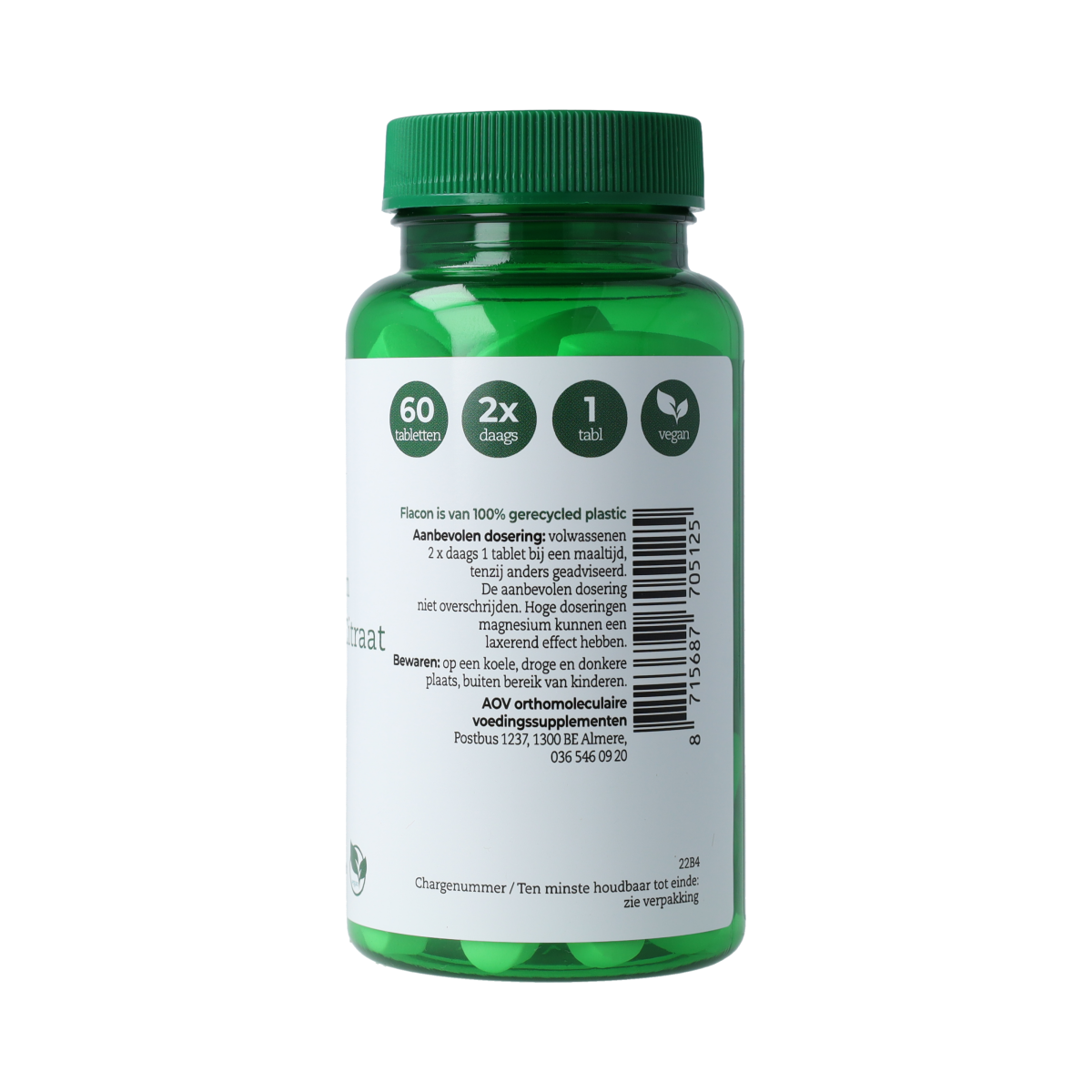 AOV 512 Magnesium bisglycinaat & citraat 150mg 60.00 Tabletten