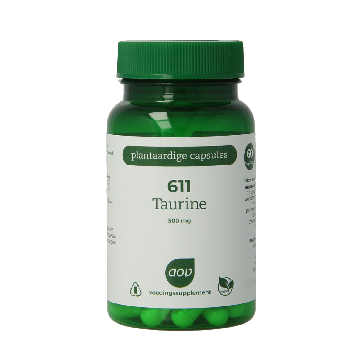 AOV 611 Taurine 500mg 60.00 Vegetarische capsules
