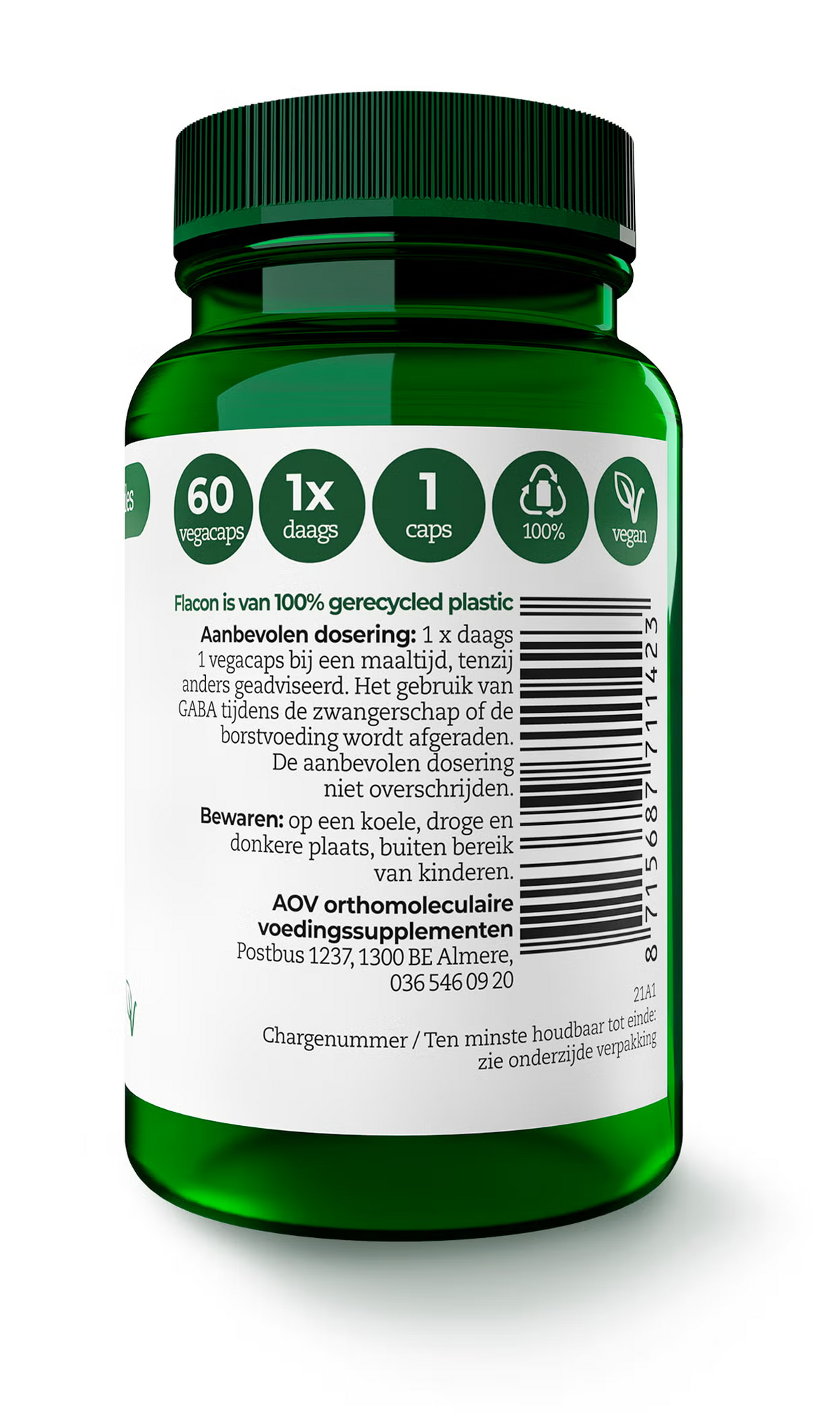 AOV 1142 Gaba 200mg 60.00 Vegetarische capsules