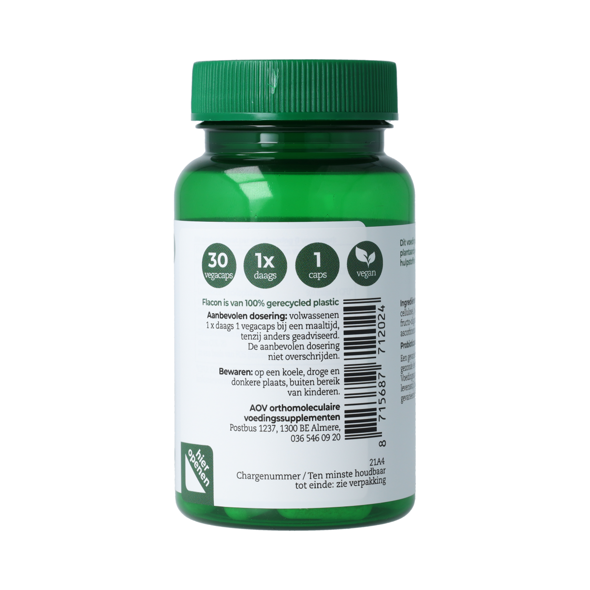 AOV 1202 Probiotica F 24 miljard 30.00 Vegetarische capsules