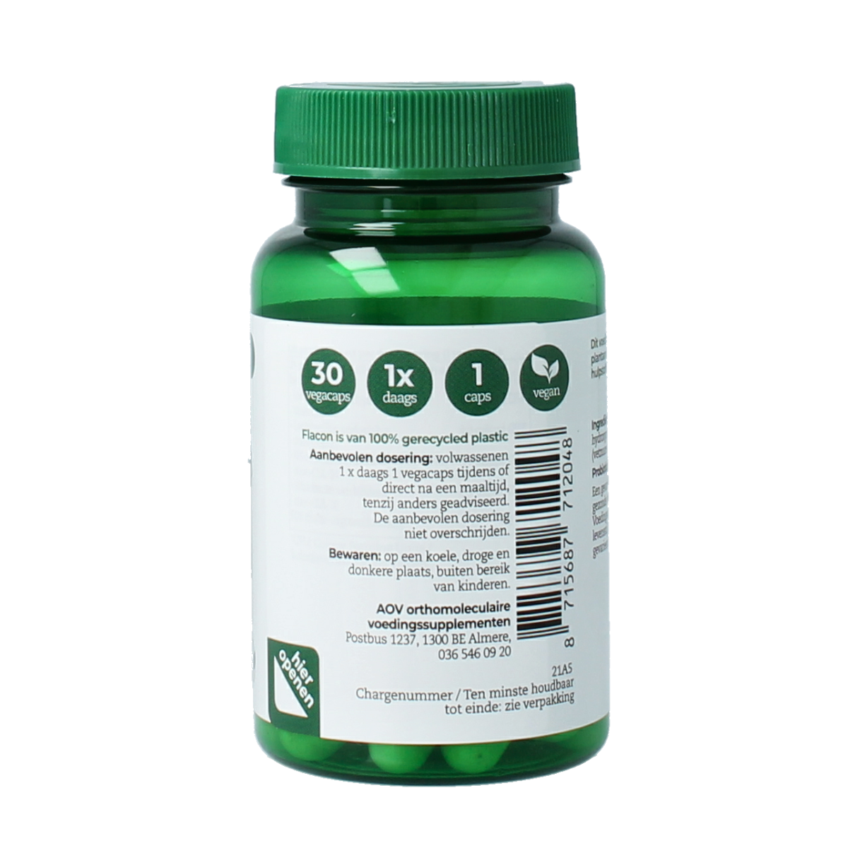 AOV 1204 Biotica met FOS 30.00 Vegetarische capsules