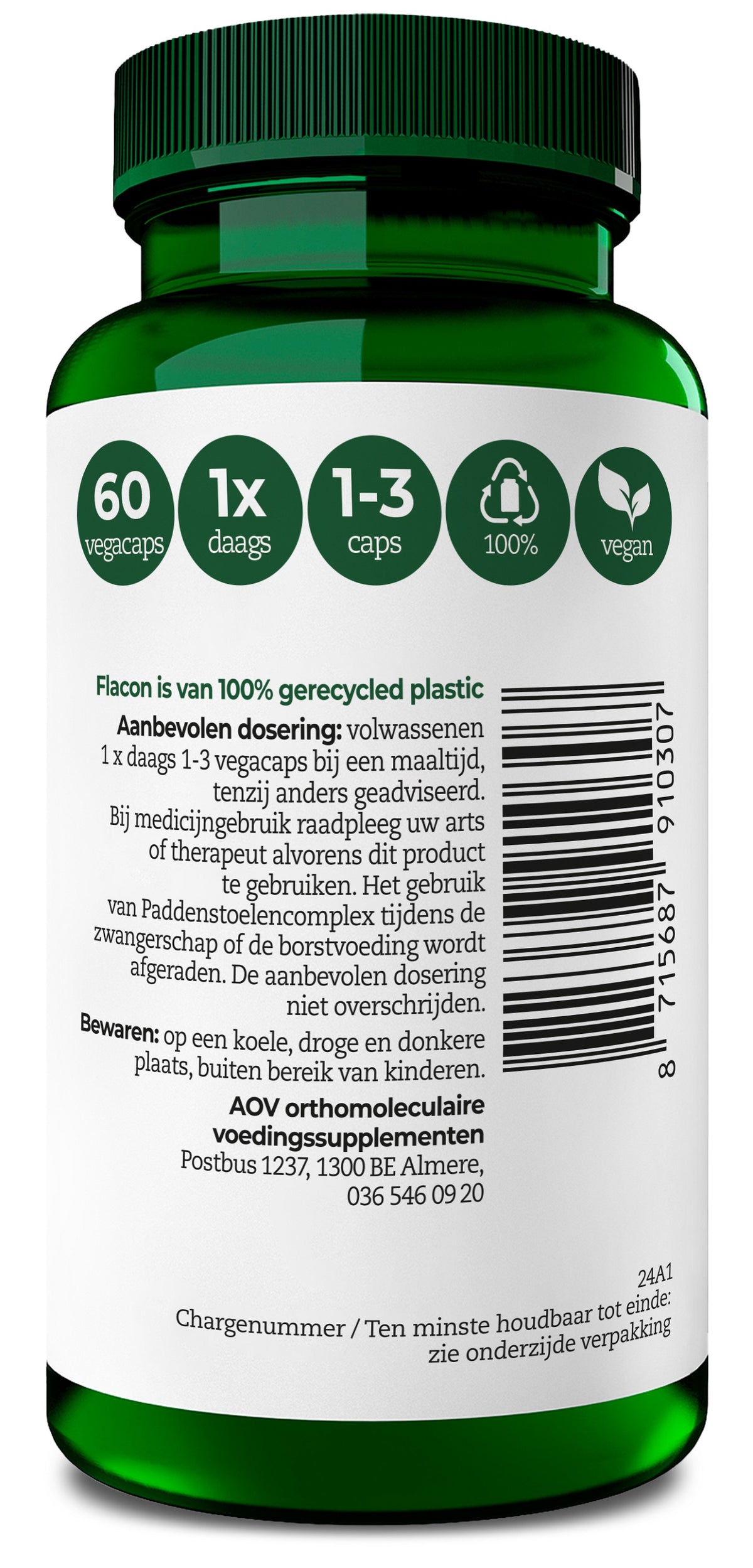 AOV 1030 Paddenstoelen complex 60.00 Vegetarische capsules