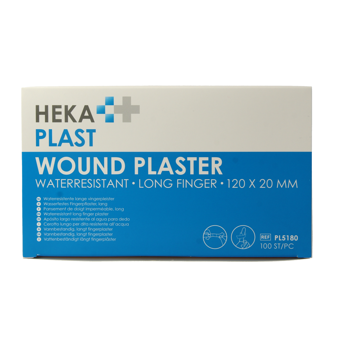 Hekaplast Vingerpleister water resistent 120 x 20 100.00 Stuks