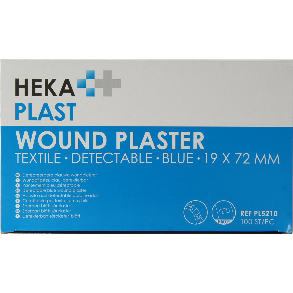 Hekaplast Pleister detectable 19 x 72 100.00 Stuks