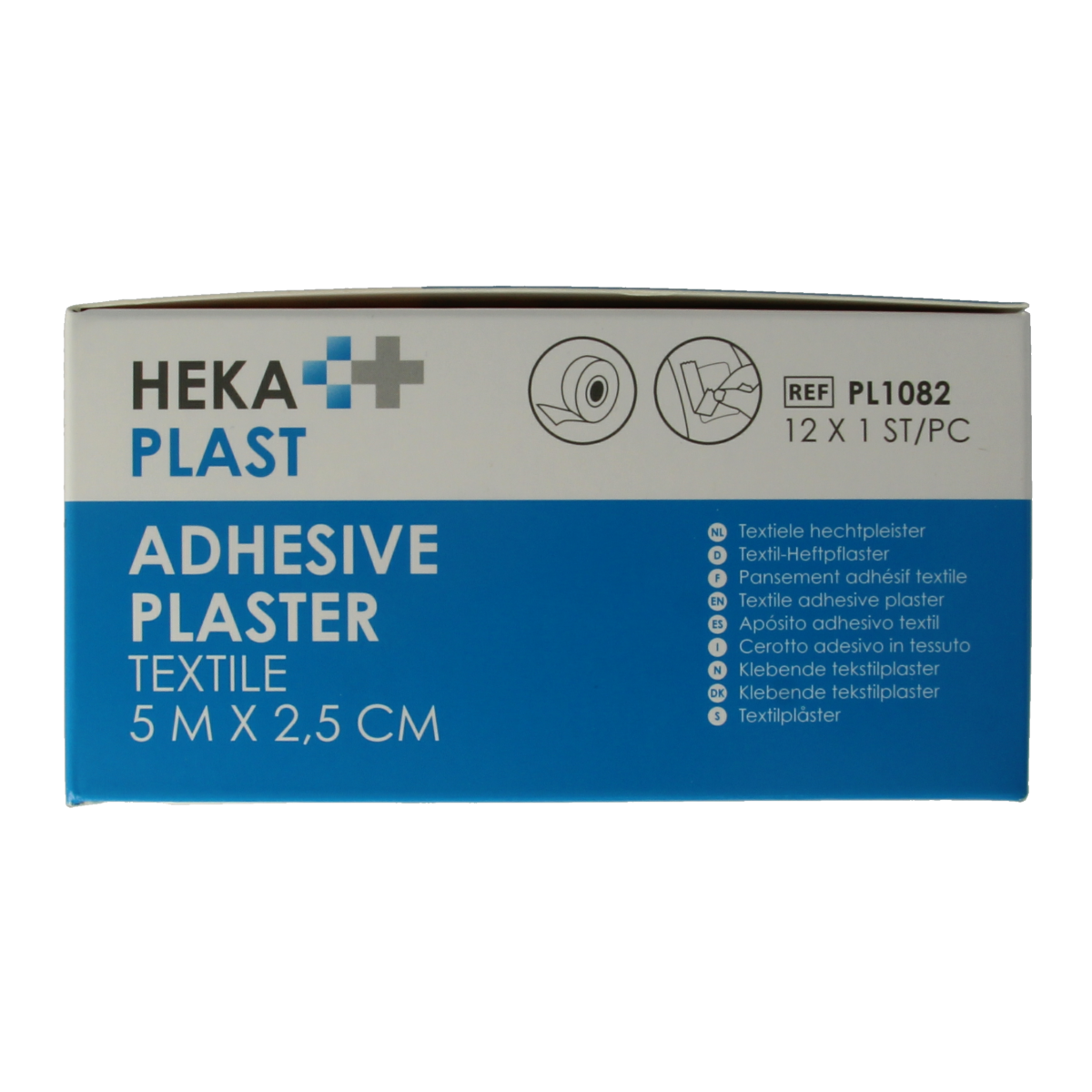 Hekaplast Hechtpleister textiel 5 x 2.5cm 12.00 Stuks