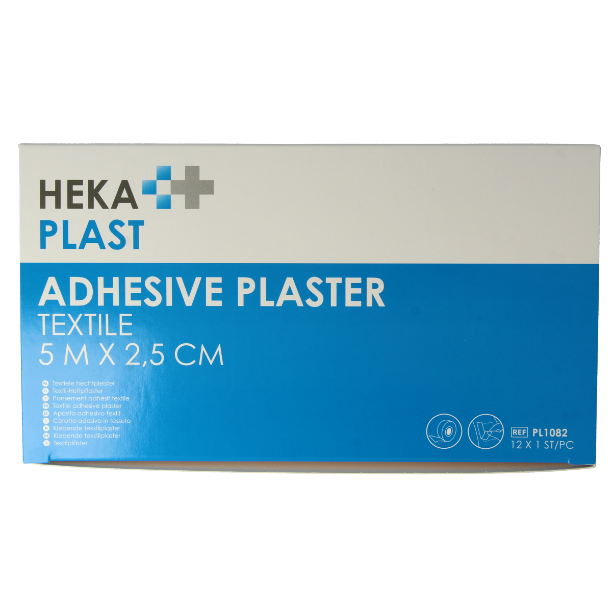 Hekaplast Hechtpleister textiel 5 x 2.5cm 12.00 Stuks
