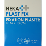 Hekaplast Fix pleister 10m x 10cm met schutvel 1.00 Rol