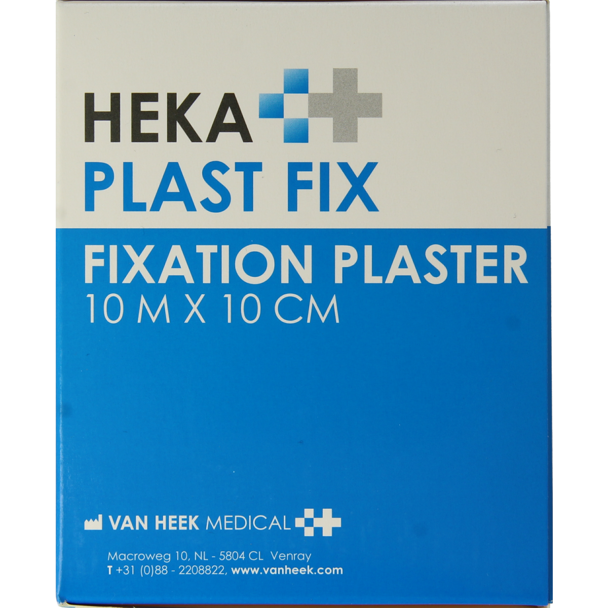 Hekaplast Fix pleister 10m x 10cm met schutvel 1.00 Rol