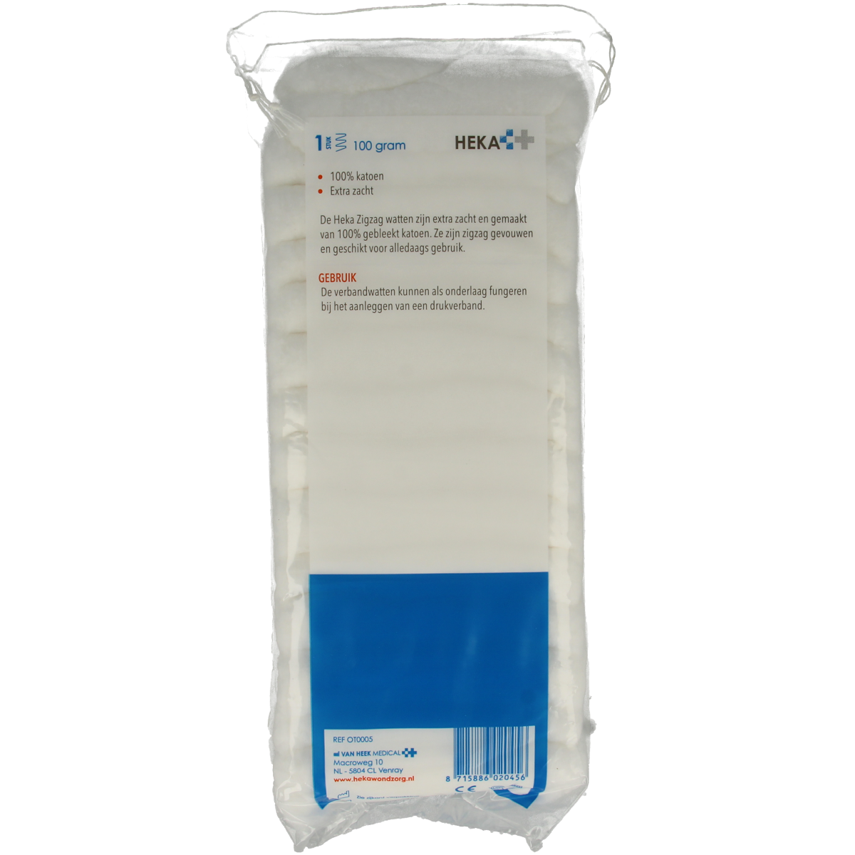 Heka Verbandwatten ZZ 100.00 Gram