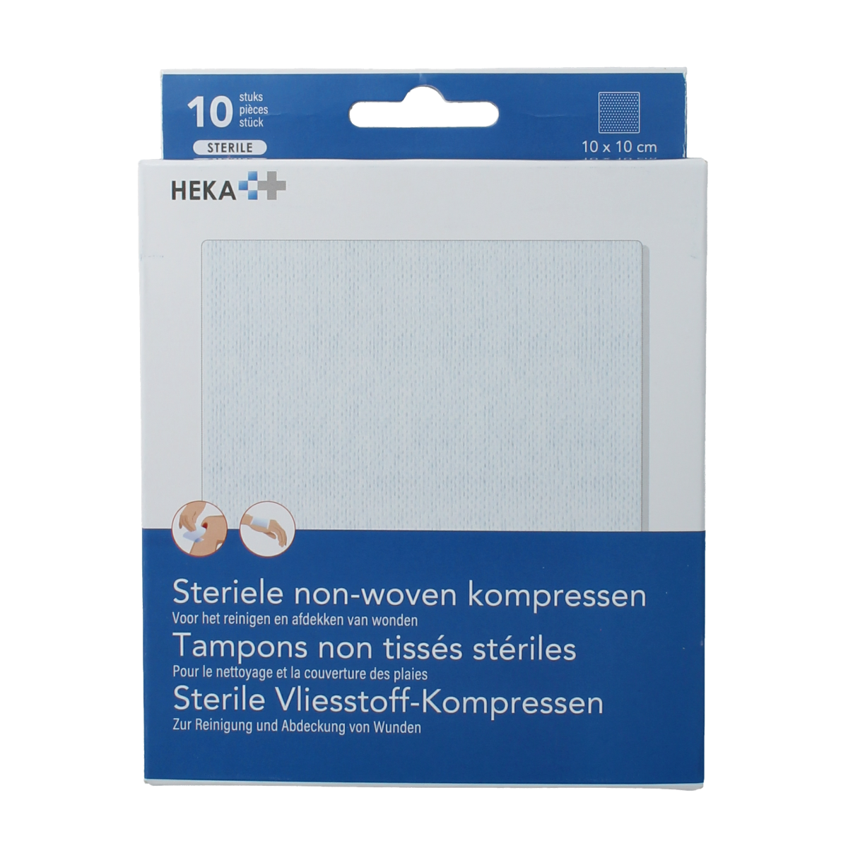 Heka Klein Non-woven kompres 10 x 10cm 10.00 Stuks