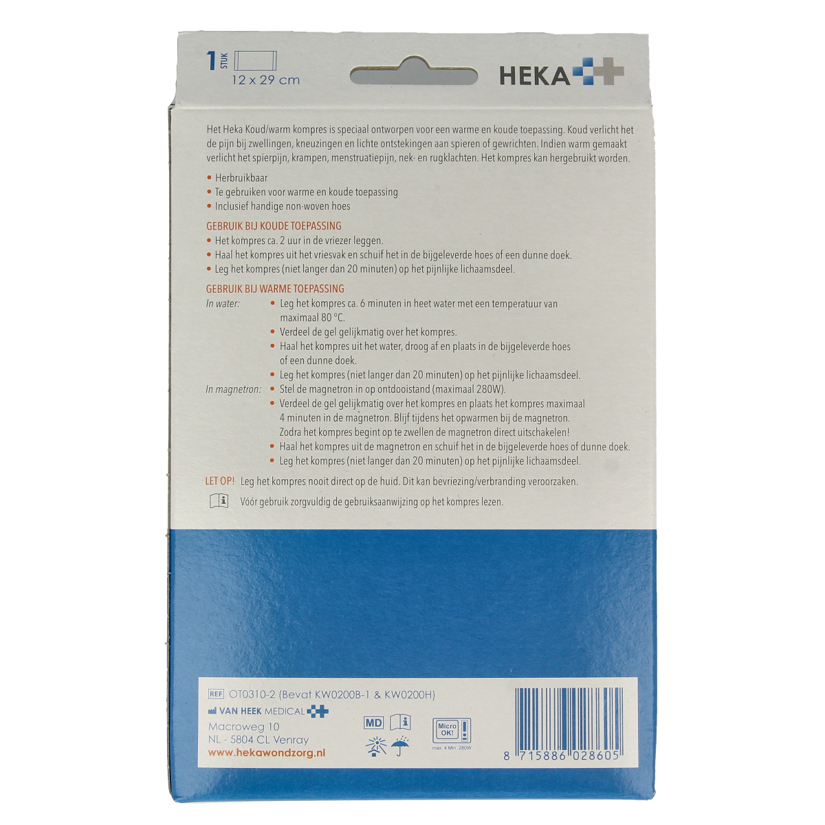 Heka Cold/Hotpack 12 x 29 large 1.00 Stuks