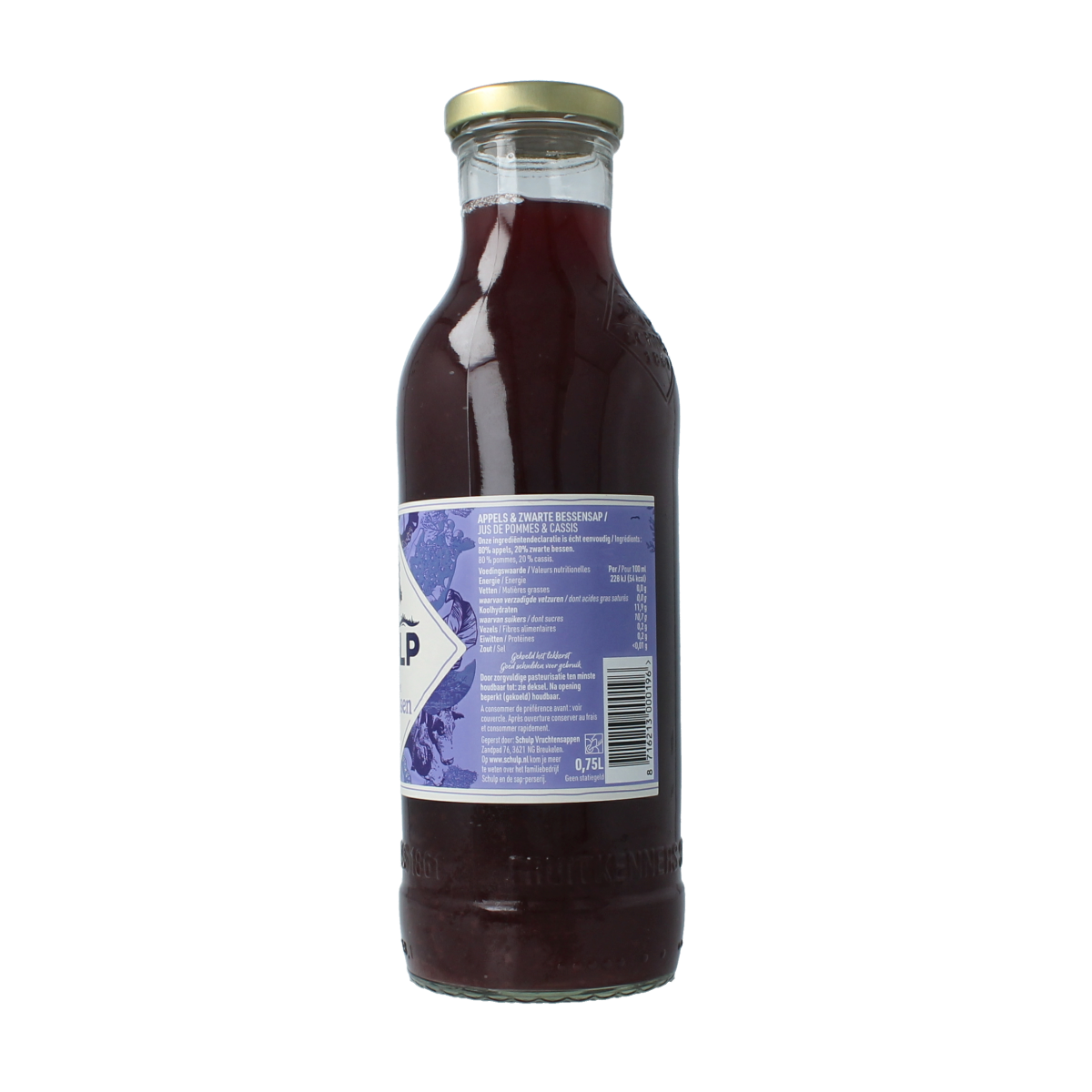 Schulp Appel & zwarte bessensap 750.00 Milliliter