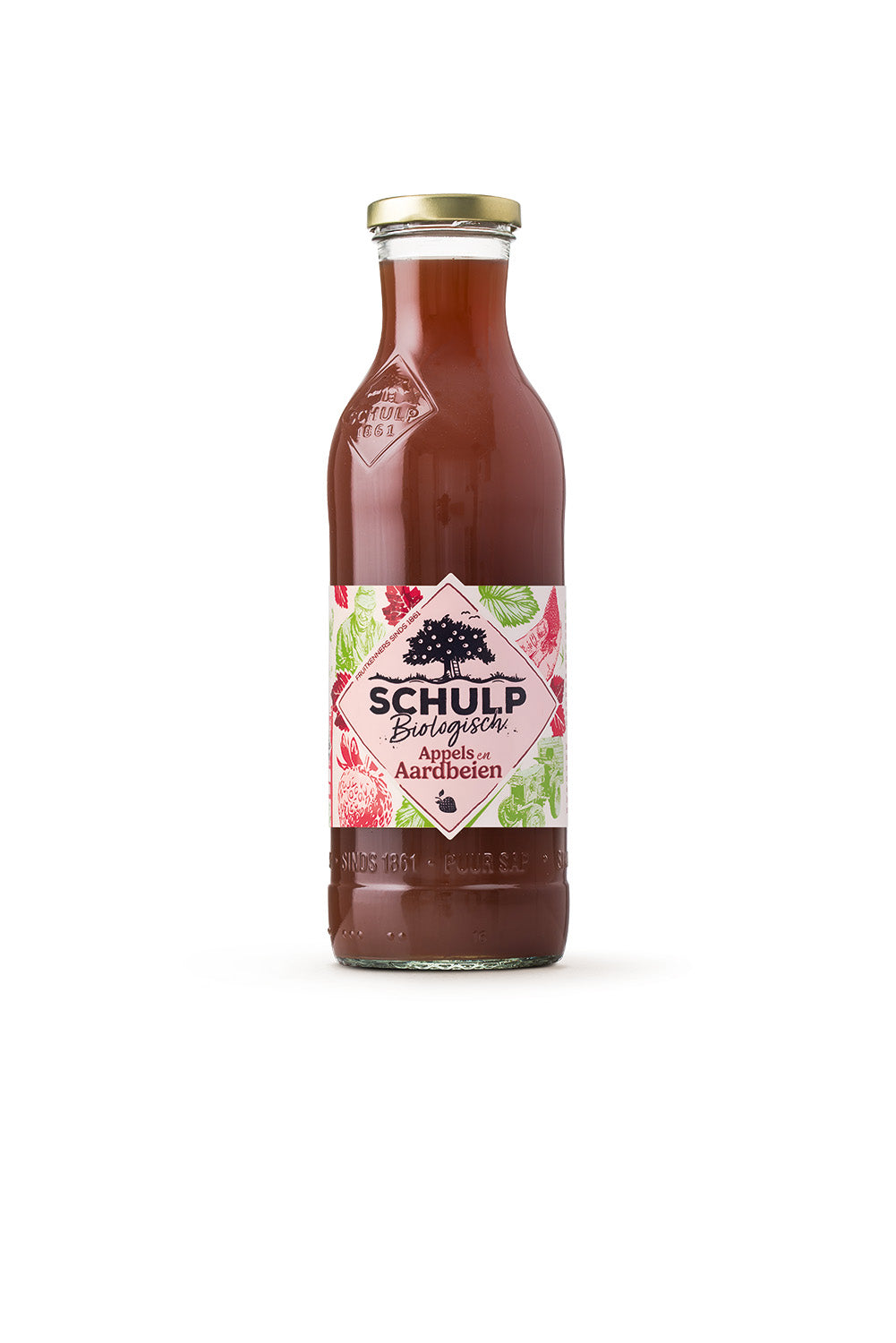 Schulp Appel & aardbeiensap bio 750.00 Milliliter