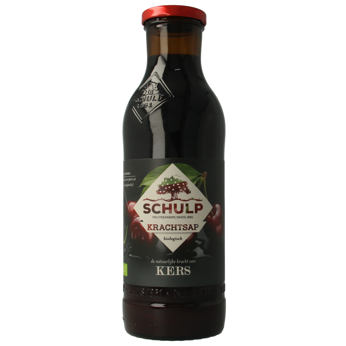 Schulp Krachtsap kersensap puur bio 750.00 Milliliter