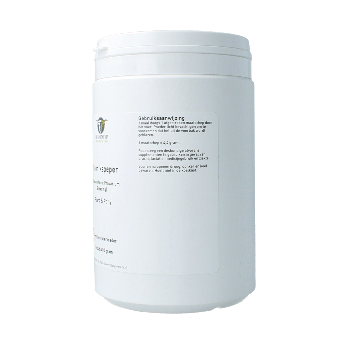 De Groene Os Monnikspeper paard & pony 400.00 Gram