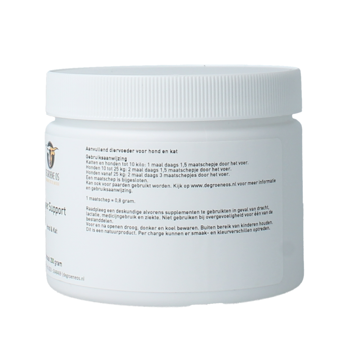 De Groene Os Spier support hond & kat 200.00 Gram