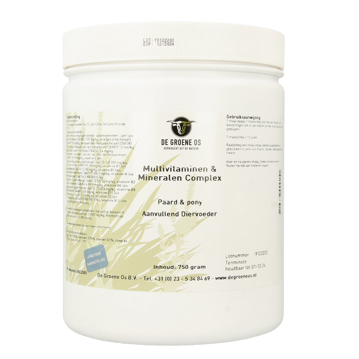 Groene Os Multivitamine / mineralen complex paard/pony 750.00 Gram