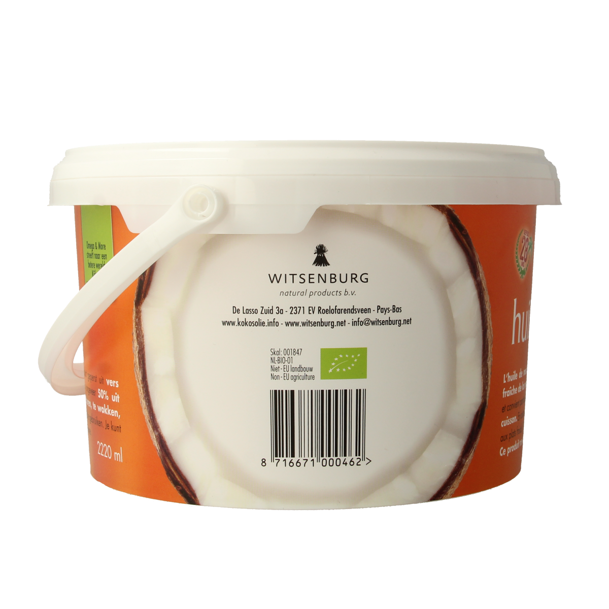Omega & More Kokosolie geurloos bio 2 kg 2220.00 Milliliter