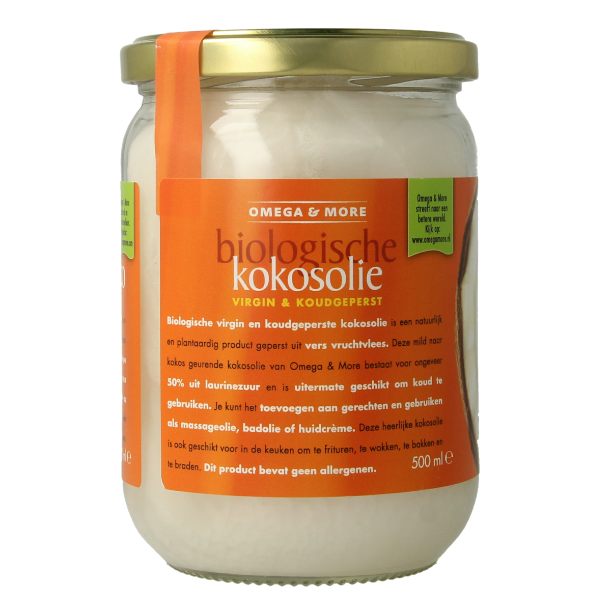 Omega & More Kokosolie extra virgin bio 500ml pot 500.00 Milliliter